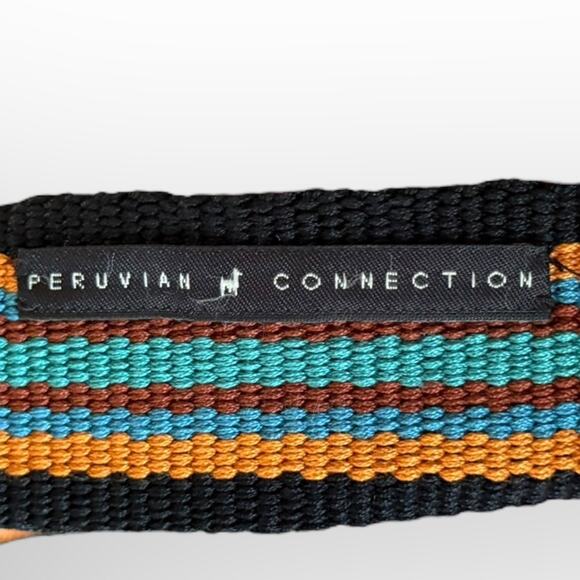 Peruvian Connection Women's Woven Yarn Sash, Tie Waist Belt w/ Tasseled Ends - Picture 9 of 10